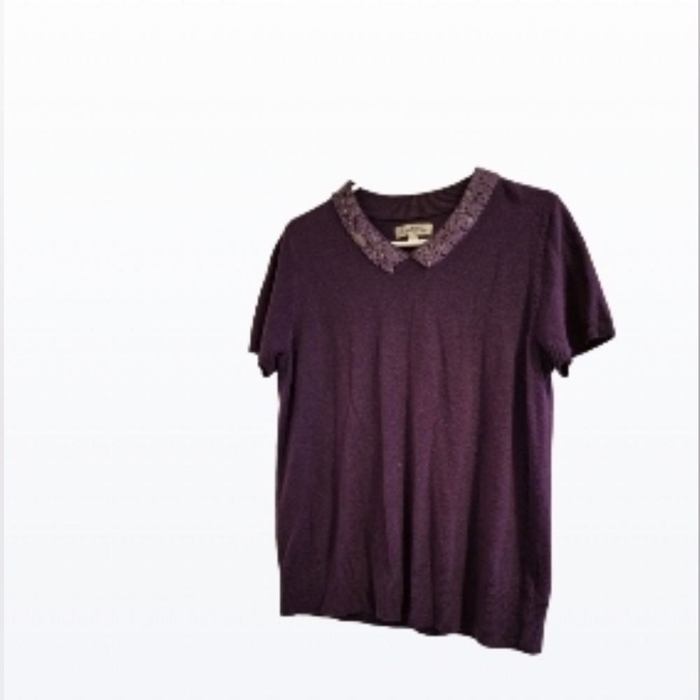 Vintage Tradition Knit Short Sleeve Top size 12
